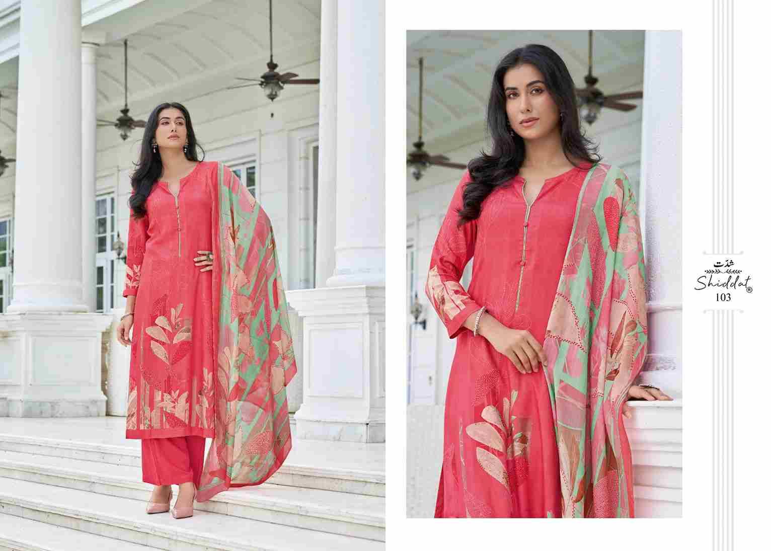 Raisa By Shiddat 101 To 108 Series Designer Stylish Fancy Colorful Beautiful Party Wear & Ethnic Wear Collection Pure Pashmina Dresses At Wholesale Price