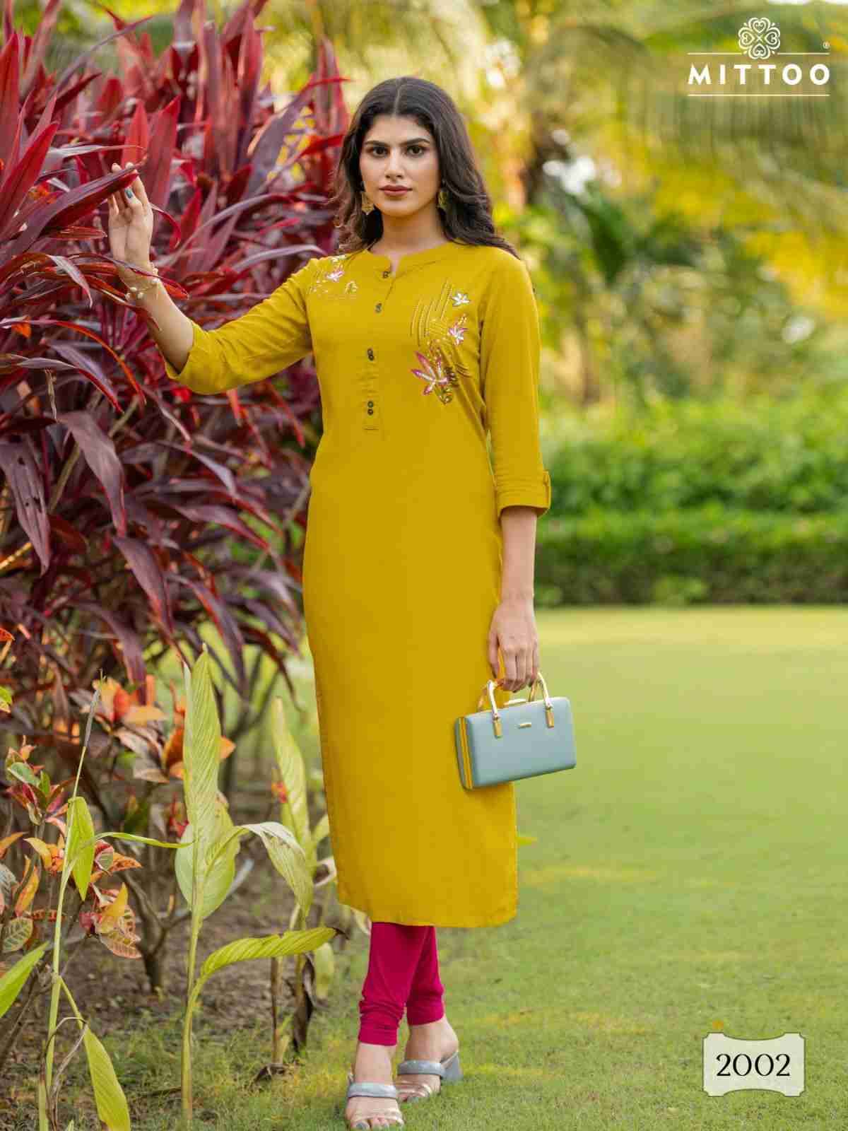 Exotica By Mittoo 2001 To 2006 Series Designer Stylish Fancy Colorful Beautiful Party Wear & Ethnic Wear Collection Rayon Kurtis At Wholesale Price