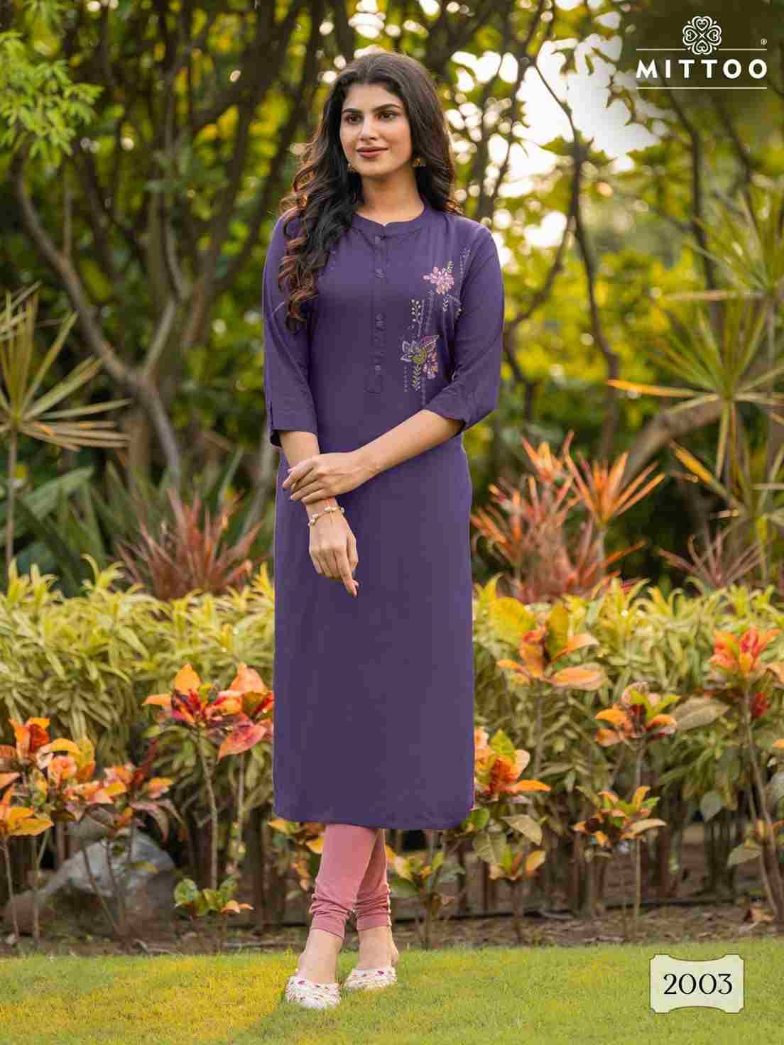 Exotica By Mittoo 2001 To 2006 Series Designer Stylish Fancy Colorful Beautiful Party Wear & Ethnic Wear Collection Rayon Kurtis At Wholesale Price