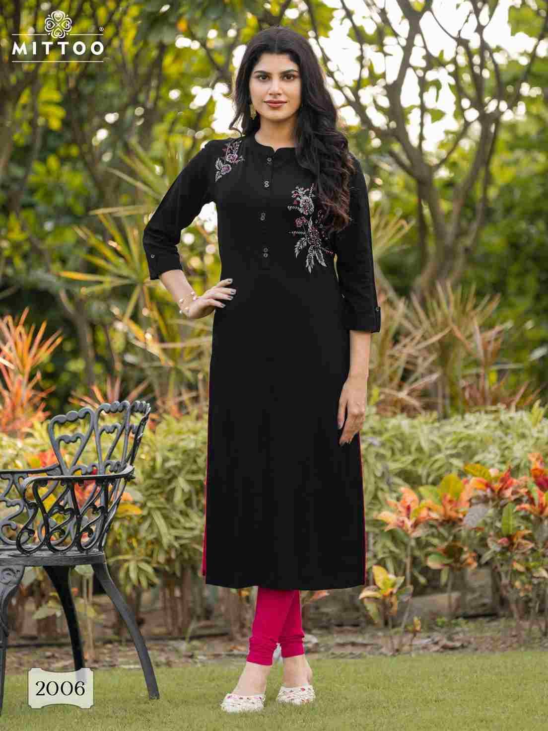 Exotica By Mittoo 2001 To 2006 Series Designer Stylish Fancy Colorful Beautiful Party Wear & Ethnic Wear Collection Rayon Kurtis At Wholesale Price