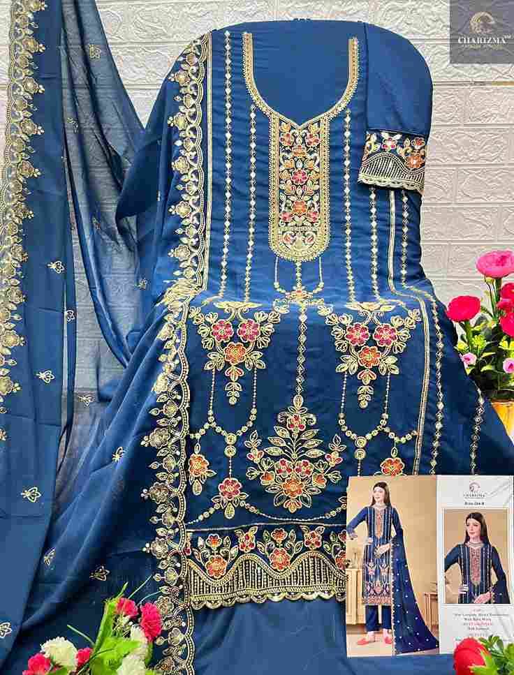 Charizma 264 Colours By Charizma Fashion 264-A To 264-D Series Beautiful Pakistani Suits Colorful Stylish Fancy Casual Wear & Ethnic Wear Soft Georgette Embroidered Dresses At Wholesale Price