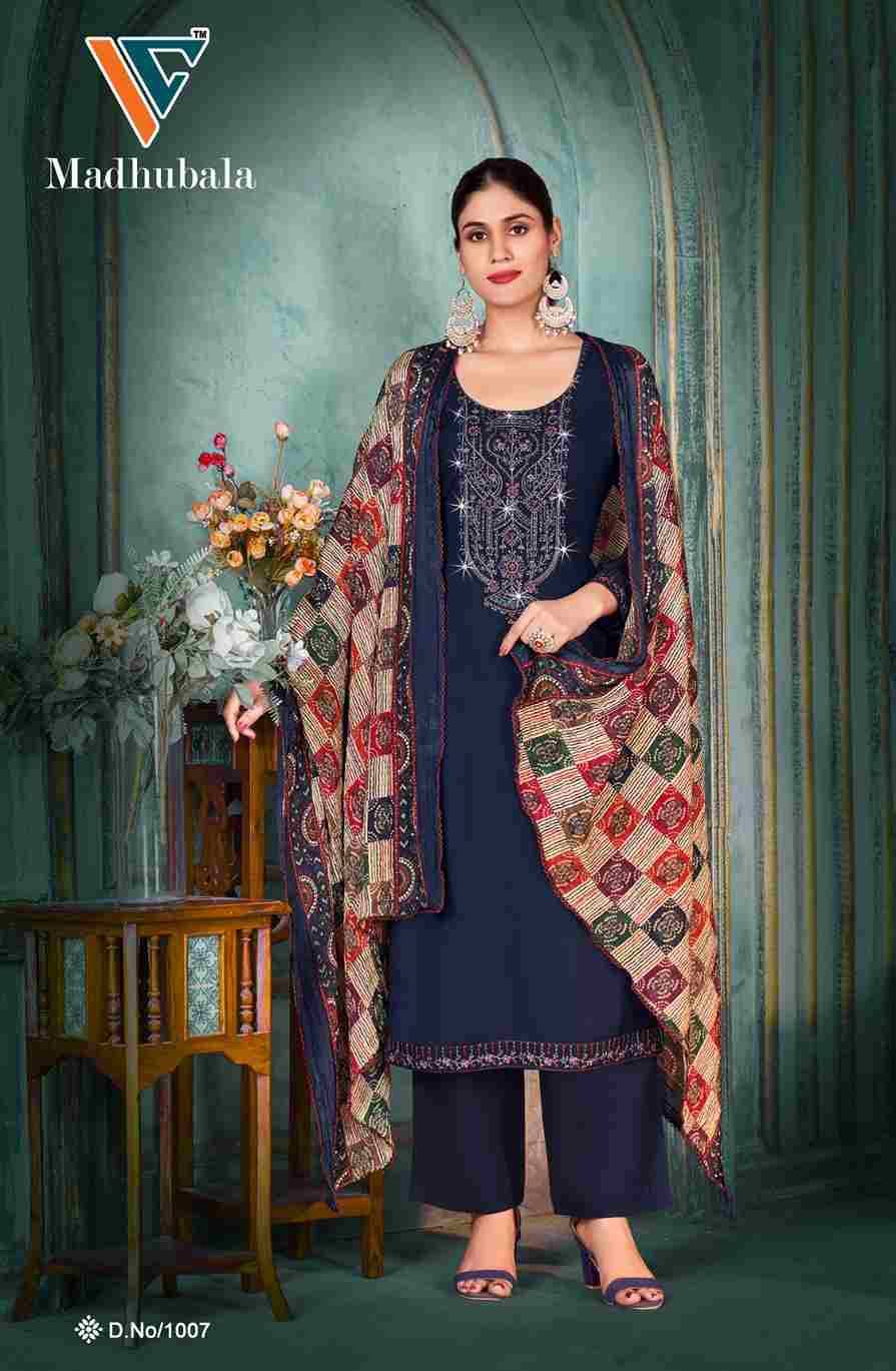 Madhubala Vol-1 By Vandana Creation 1001 To 1008 Series Beautiful Festive Suits Stylish Fancy Colorful Casual Wear & Ethnic Wear Rayon Slub Print Dresses At Wholesale Price