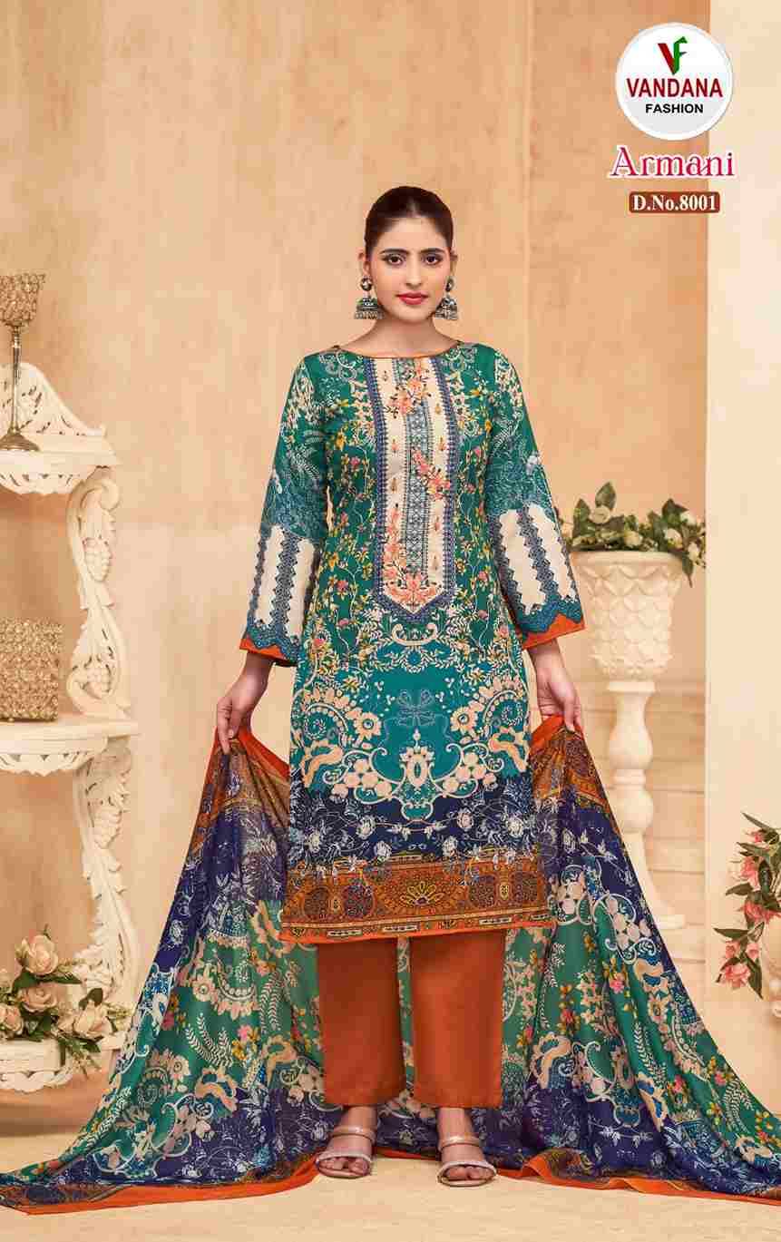 Armani Vol-8 By Vandana Fashion 8001 To 8008 Series Beautiful Festive Suits Stylish Fancy Colorful Casual Wear & Ethnic Wear Soft Cotton Print Dresses At Wholesale Price