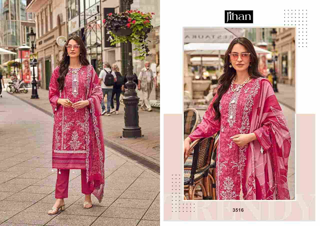 Bin Saeed Vol-14 By Jihan 3515 To 3518 Series Beautiful Stylish Pakistani Suits Fancy Colorful Casual Wear & Ethnic Wear & Ready To Wear Pure Lawn Print Dresses At Wholesale Price