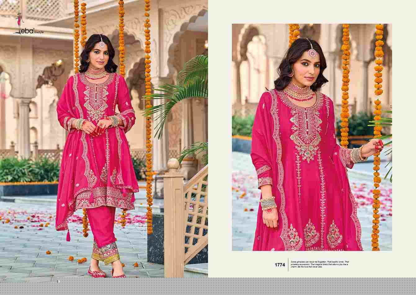 Gazal By Eba Lifestyle 1772 To 1774 Series Designer Festive Suits Collection Beautiful Stylish Fancy Colorful Party Wear & Occasional Wear Chinnon Dresses At Wholesale Price