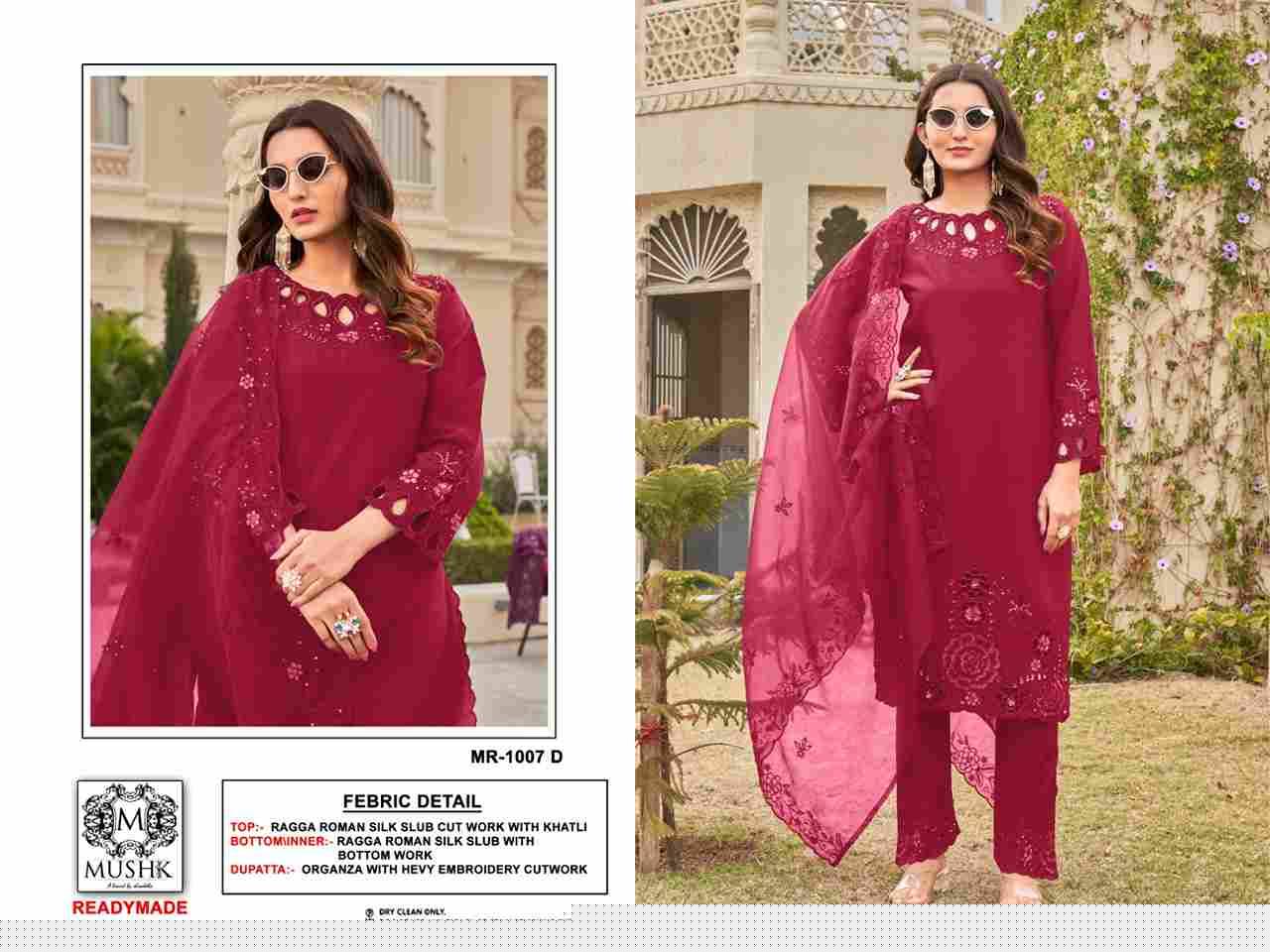 Mushq Hit Design R-1007 Colours By Mushq R-1007-A To R-1007-D Series Beautiful Winter Collection Pakistani Suits Stylish Fancy Colorful Casual Wear & Ethnic Wear Pure Roman Silk Embroidery Dresses At Wholesale Price