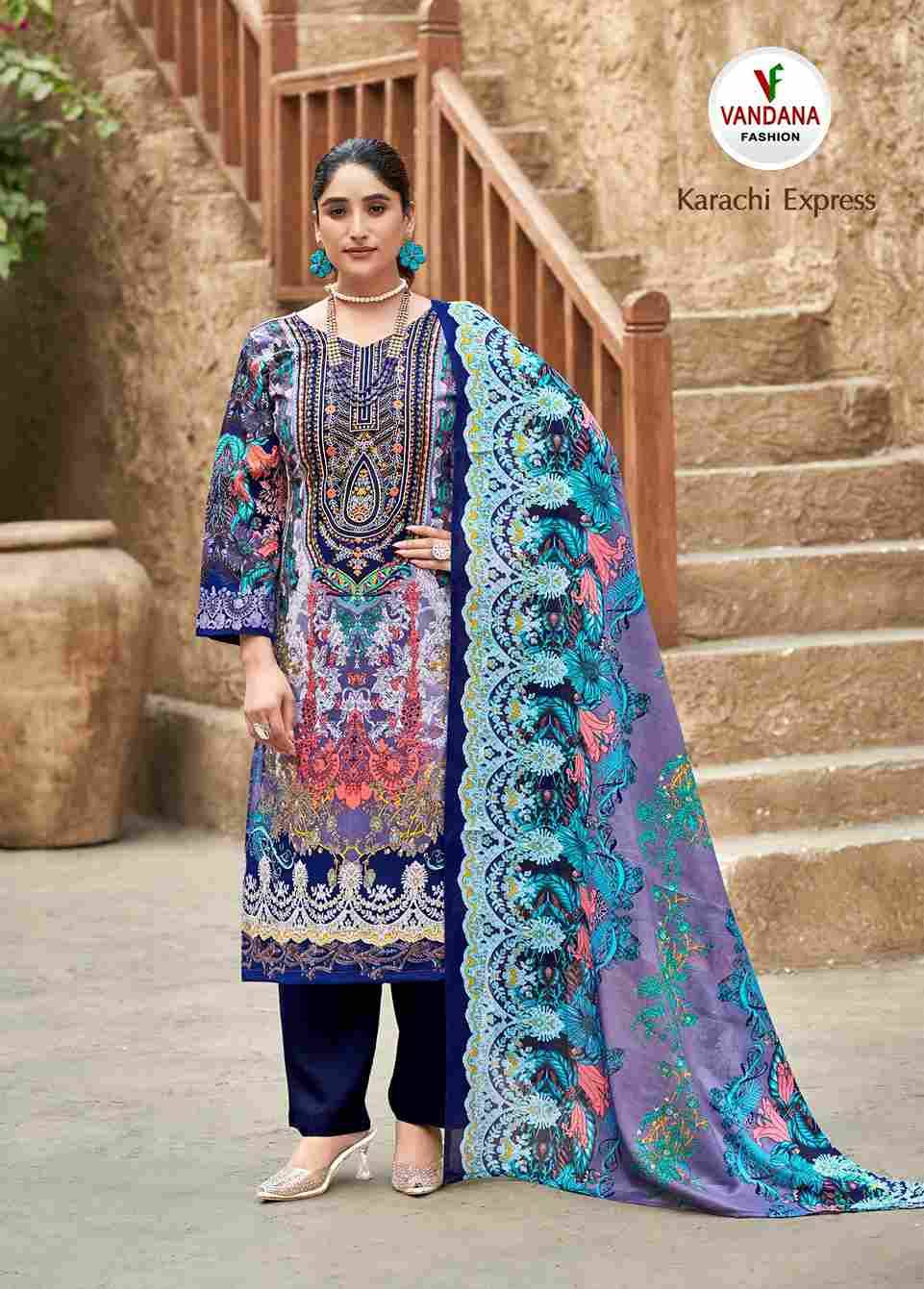 Karachi Express Vol-6 By Vandana Fashion 6001 To 6008 Series Beautiful Festive Suits Stylish Fancy Colorful Casual Wear & Ethnic Wear Soft Cotton Print Dresses At Wholesale Price