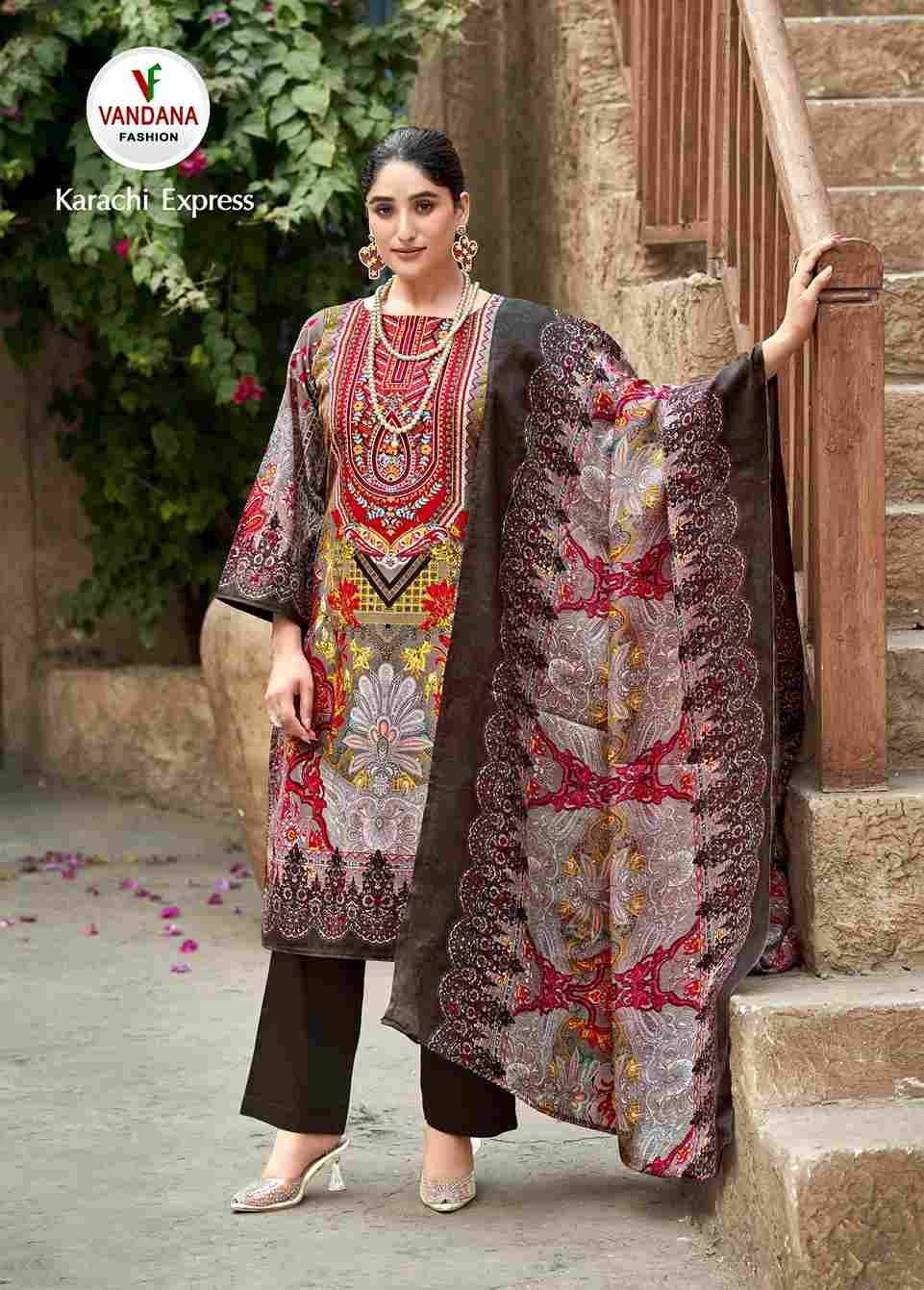 Karachi Express Vol-6 By Vandana Fashion 6001 To 6008 Series Beautiful Festive Suits Stylish Fancy Colorful Casual Wear & Ethnic Wear Soft Cotton Print Dresses At Wholesale Price