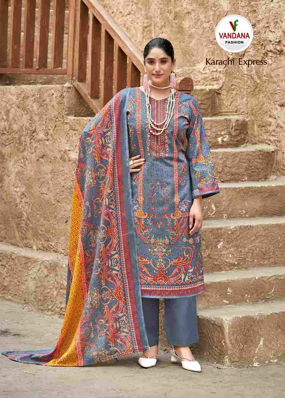 Karachi Express Vol-6 By Vandana Fashion 6001 To 6008 Series Beautiful Festive Suits Stylish Fancy Colorful Casual Wear & Ethnic Wear Soft Cotton Print Dresses At Wholesale Price