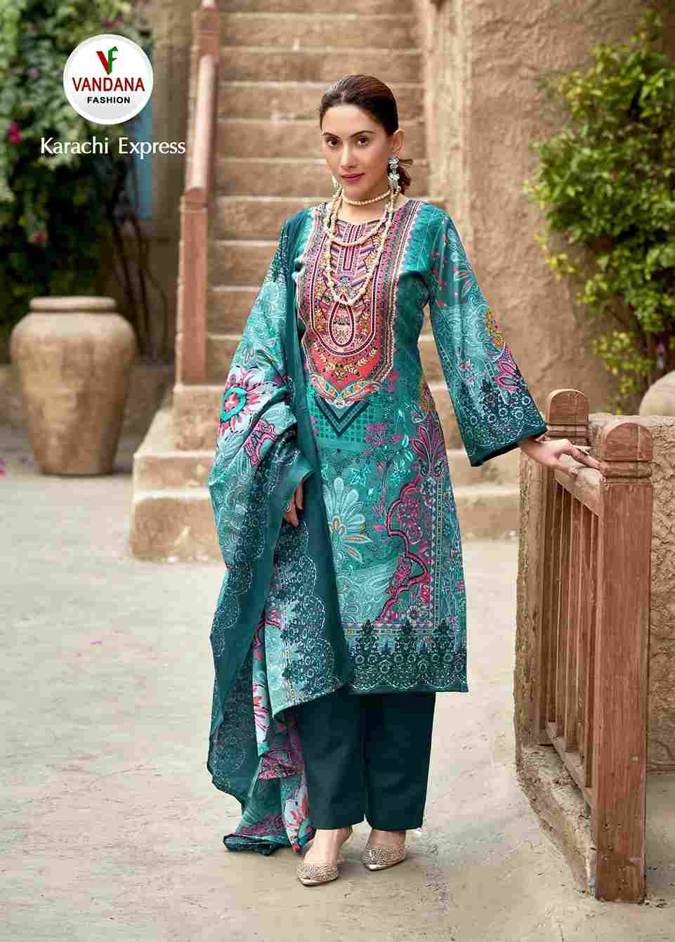 Karachi Express Vol-6 By Vandana Fashion 6001 To 6008 Series Beautiful Festive Suits Stylish Fancy Colorful Casual Wear & Ethnic Wear Soft Cotton Print Dresses At Wholesale Price