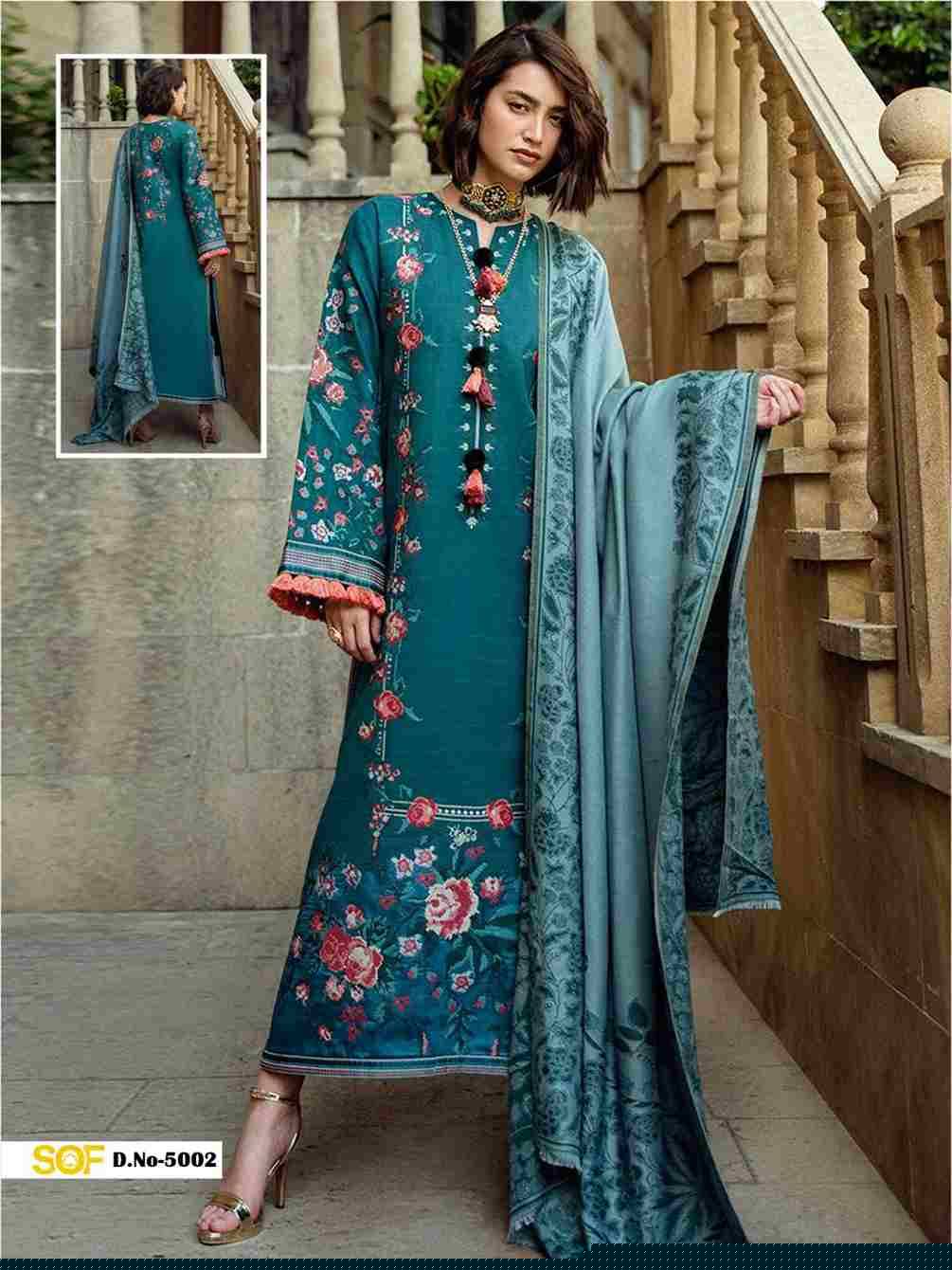 Saira Rizwan Vol-5 By Shree Om Fab 5001 To 5006 Series Designer Pakistani Suits Beautiful Fancy Stylish Colorful Party Wear & Occasional Wear Pure Lawn With Embroidery Dresses At Wholesale Price