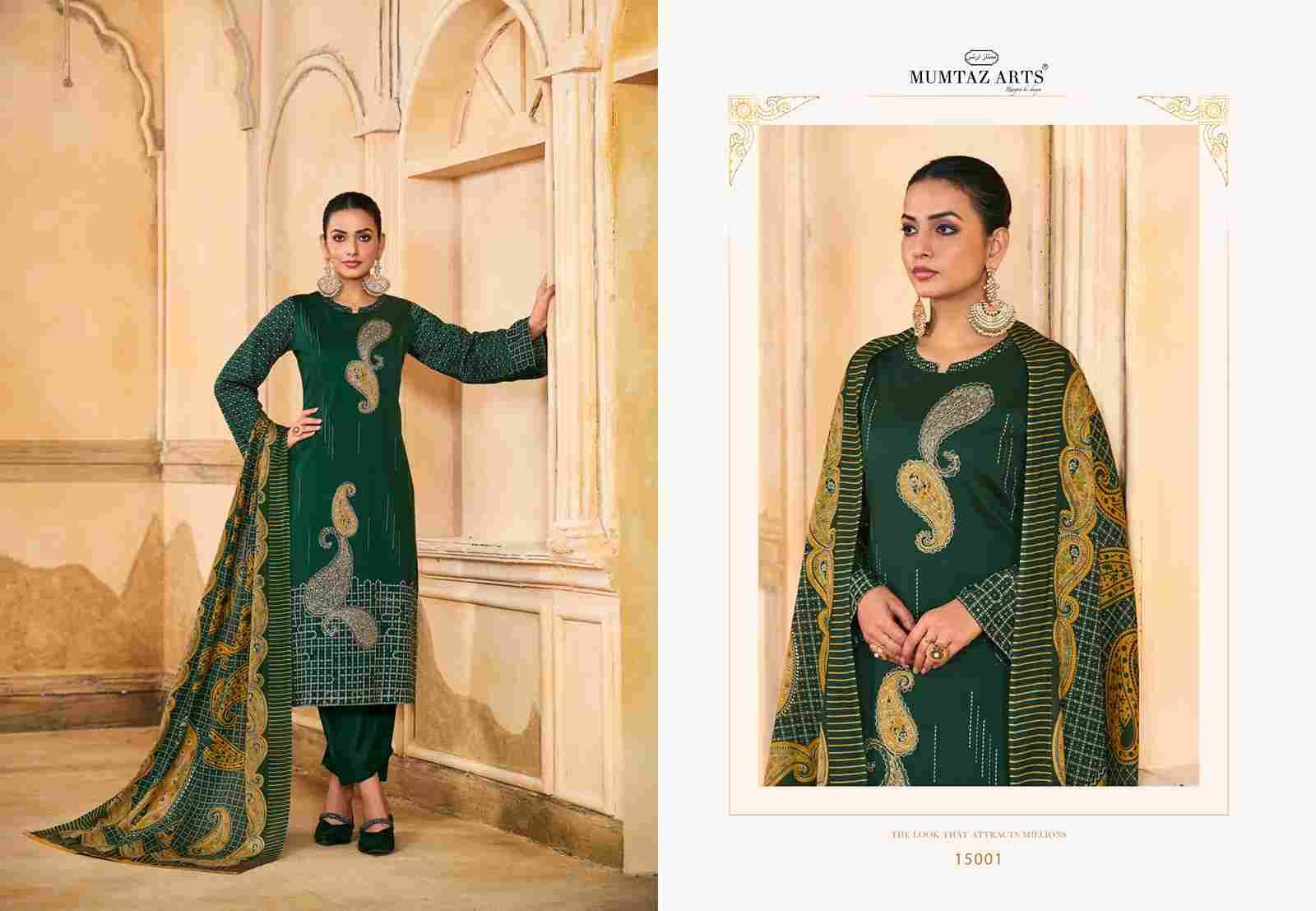 Sabyasachi By Mumtaz Arts 15001 To 15004 Series Beautiful Festive Suits Colorful Stylish Fancy Casual Wear & Ethnic Wear Pure Jam Satin Print With Work Dresses At Wholesale Price