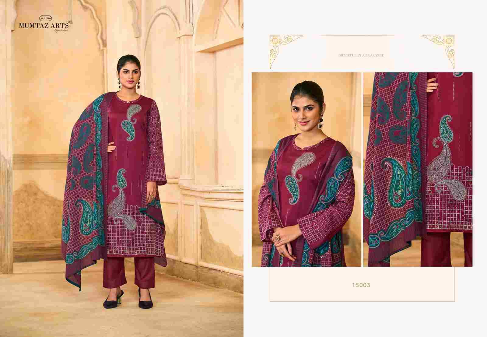Sabyasachi By Mumtaz Arts 15001 To 15004 Series Beautiful Festive Suits Colorful Stylish Fancy Casual Wear & Ethnic Wear Pure Jam Satin Print With Work Dresses At Wholesale Price