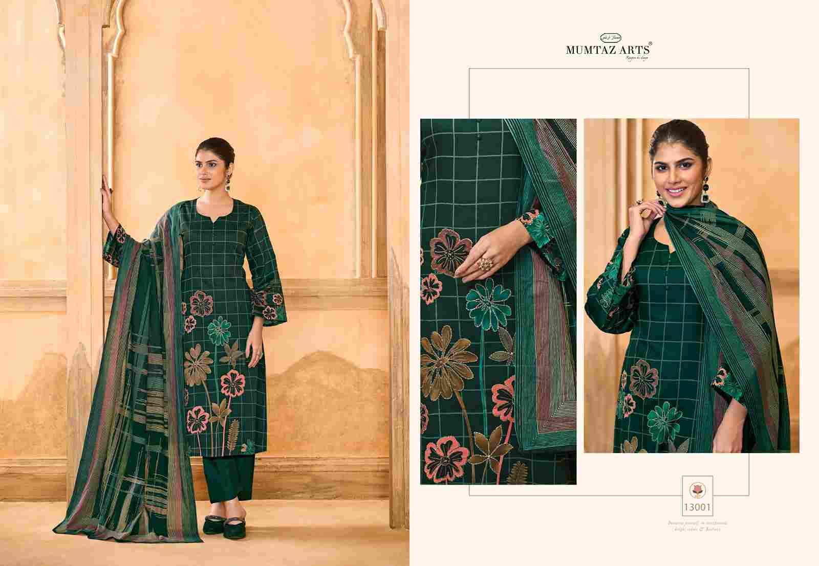 Rubina By Mumtaz Arts 13001 To 13004 Series Beautiful Festive Suits Colorful Stylish Fancy Casual Wear & Ethnic Wear Pure Jam Satin Print With Work Dresses At Wholesale Price