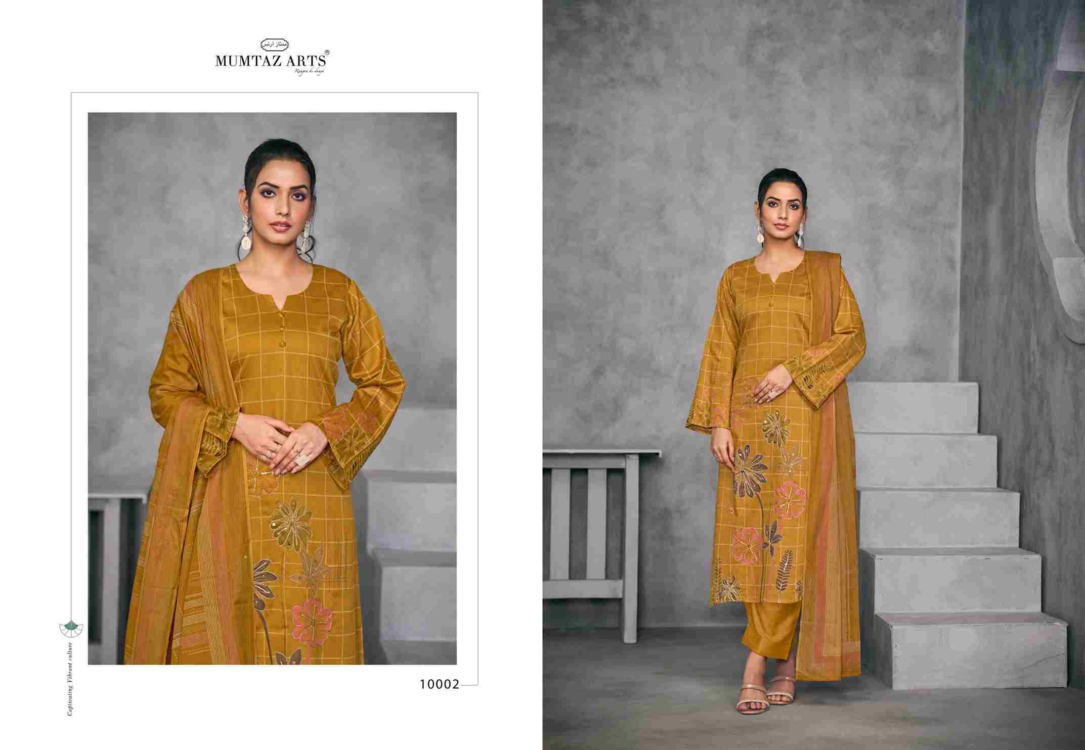 Raahi By Mumtaz Arts 10001 To 10004 Series Beautiful Festive Suits Colorful Stylish Fancy Casual Wear & Ethnic Wear Pure Jam Satin Print With Work Dresses At Wholesale Price
