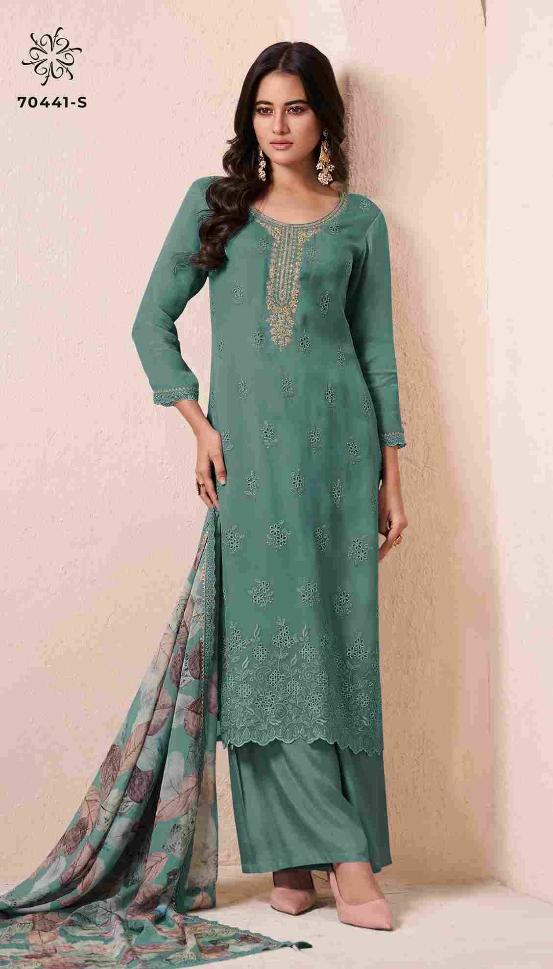 Khwaab By Vinay Fashion 70441 To 70444 Series Designer Festive Suits Collection Beautiful Stylish Fancy Colorful Party Wear & Occasional Wear Organza Dresses At Wholesale Price