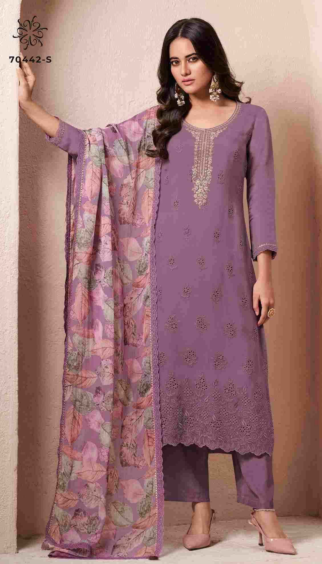 Khwaab By Vinay Fashion 70441 To 70444 Series Designer Festive Suits Collection Beautiful Stylish Fancy Colorful Party Wear & Occasional Wear Organza Dresses At Wholesale Price