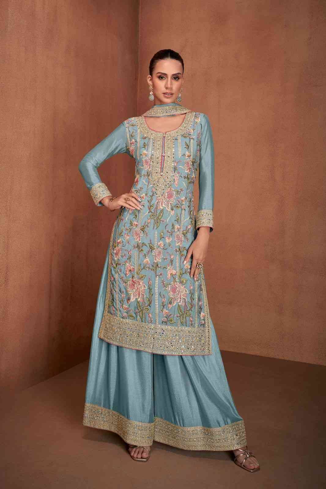Vanya Color By Gulkayra Designer 7478-D To 7478-G Series Beautiful Sharara Suits Colorful Stylish Fancy Casual Wear & Ethnic Wear Chinnon Dresses At Wholesale Price