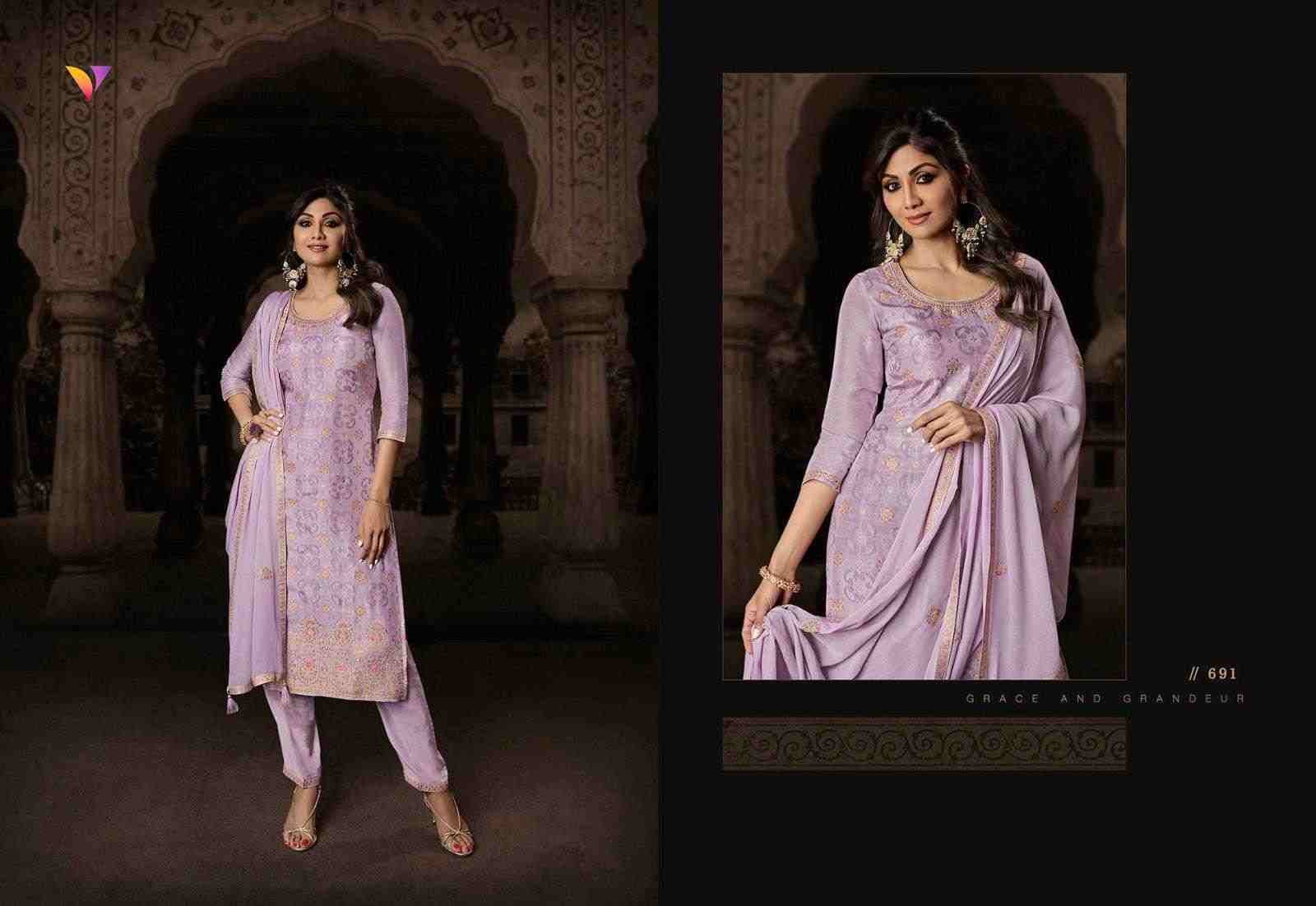 Shilpa Vol-4 By Vatsam 691 To 696 Series Beautiful Suits Colorful Stylish Fancy Casual Wear & Ethnic Wear Viscose Dola Jacquard Dresses At Wholesale Price