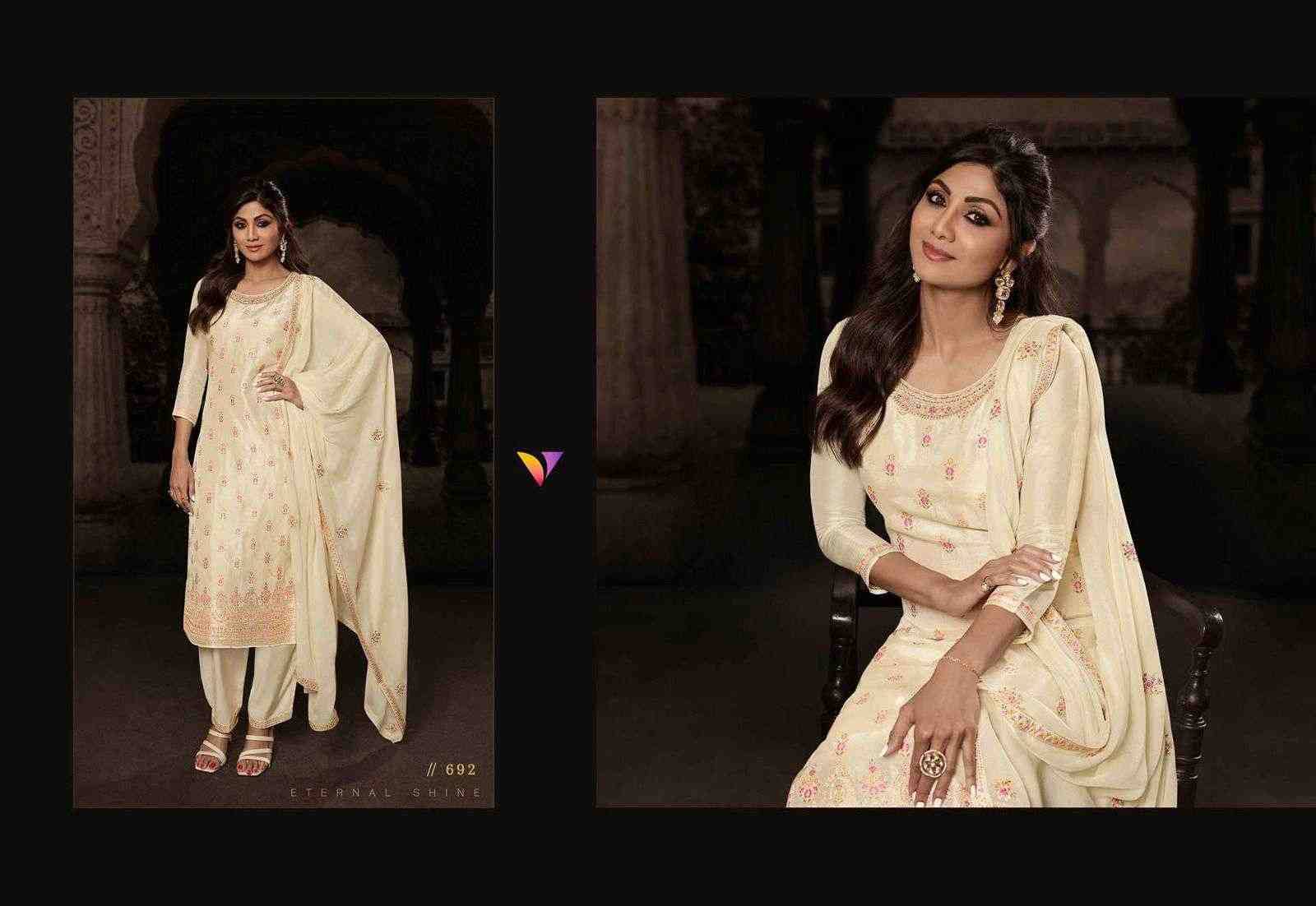 Shilpa Vol-4 By Vatsam 691 To 696 Series Beautiful Suits Colorful Stylish Fancy Casual Wear & Ethnic Wear Viscose Dola Jacquard Dresses At Wholesale Price