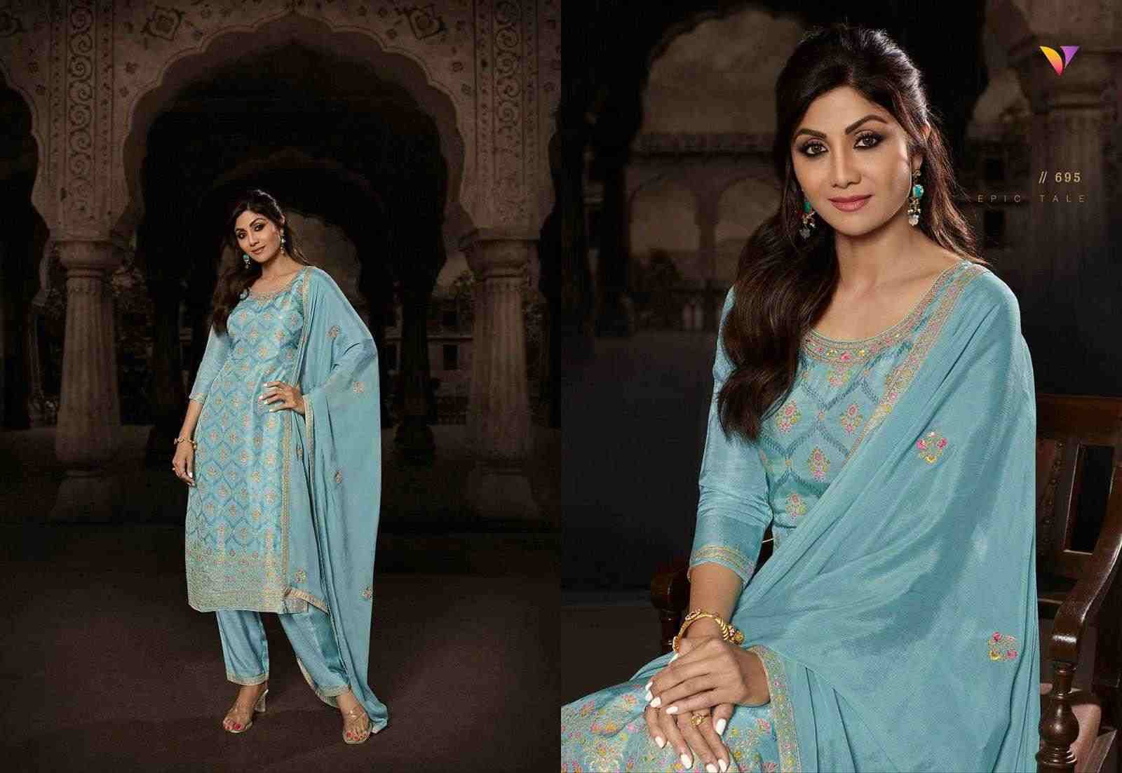 Shilpa Vol-4 By Vatsam 691 To 696 Series Beautiful Suits Colorful Stylish Fancy Casual Wear & Ethnic Wear Viscose Dola Jacquard Dresses At Wholesale Price