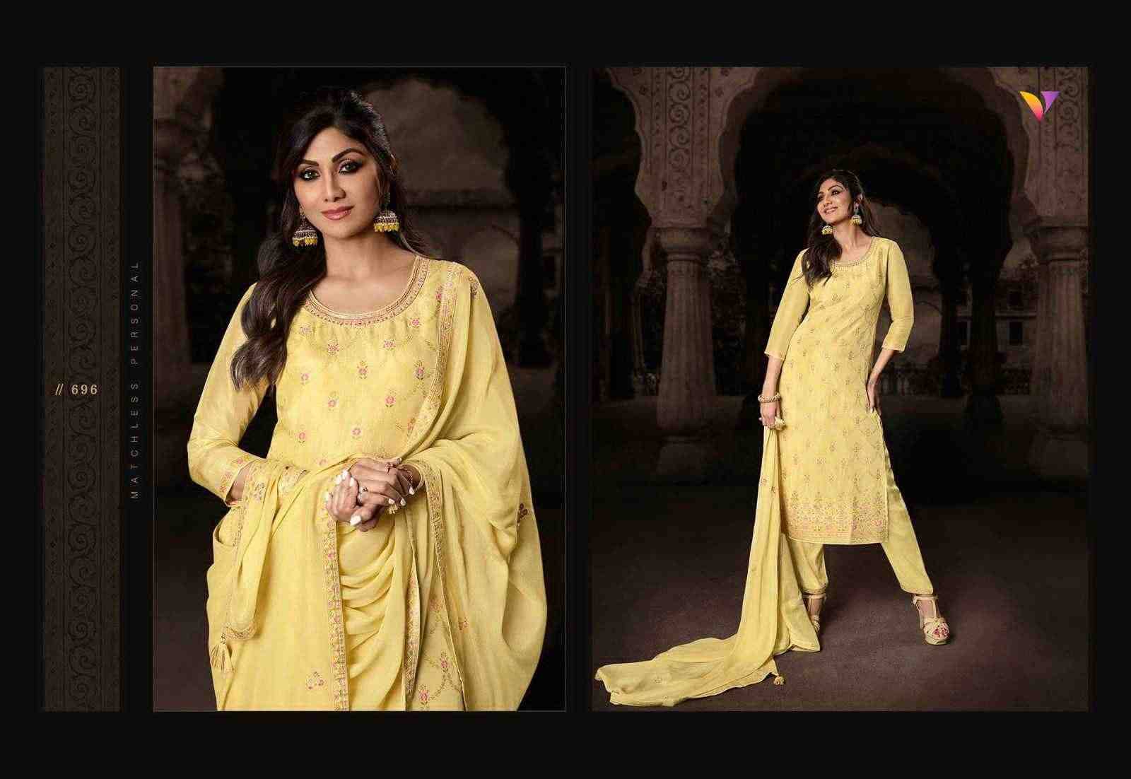 Shilpa Vol-4 By Vatsam 691 To 696 Series Beautiful Suits Colorful Stylish Fancy Casual Wear & Ethnic Wear Viscose Dola Jacquard Dresses At Wholesale Price