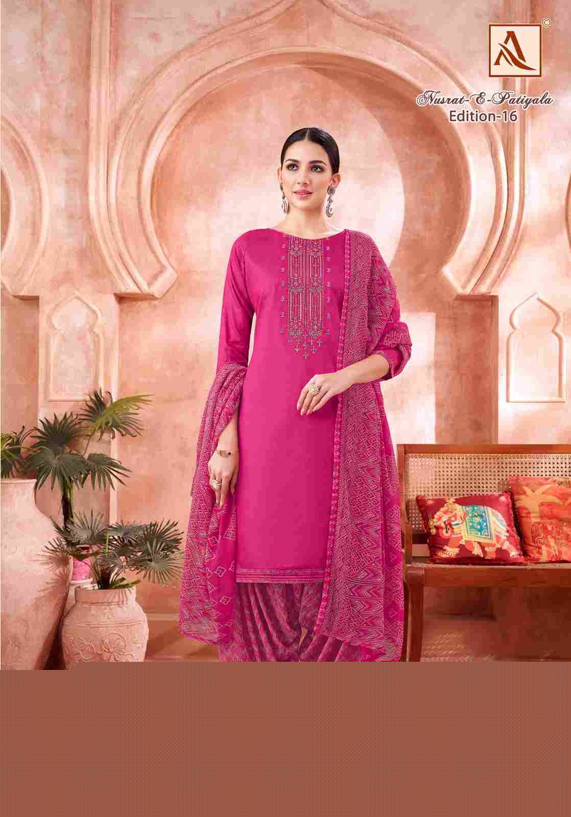 Nusrat-E-Patiyala Vol-16 By Alok Suit 1706-001 To 1706-008 Series Beautiful Festive Suits Stylish Fancy Colorful Casual Wear & Ethnic Wear Pure Jam Print Dresses At Wholesale Price