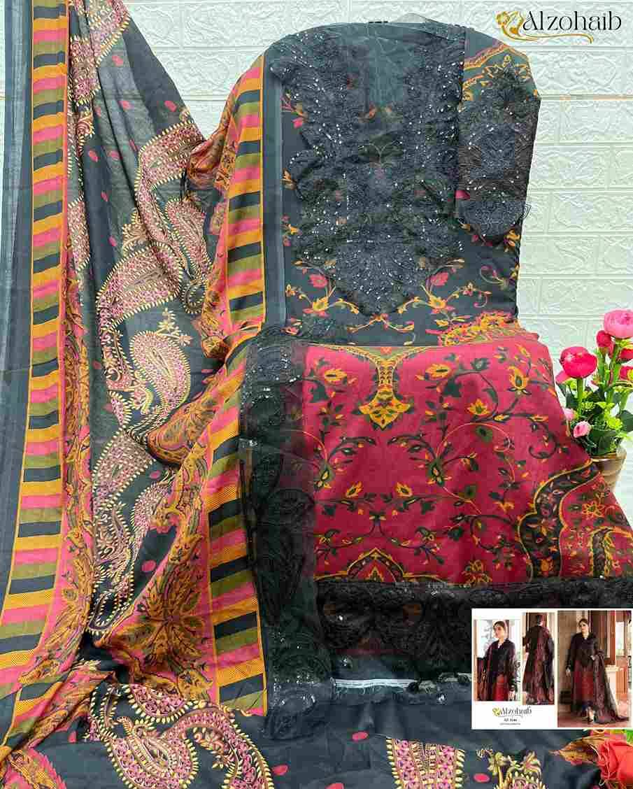Alzohaib 1144 Colours By Alzohaib 1144-A To 1144-B Series Beautiful Pakistani Suits Stylish Fancy Colorful Party Wear & Occasional Wear Pure Cotton Print Dresses At Wholesale Price