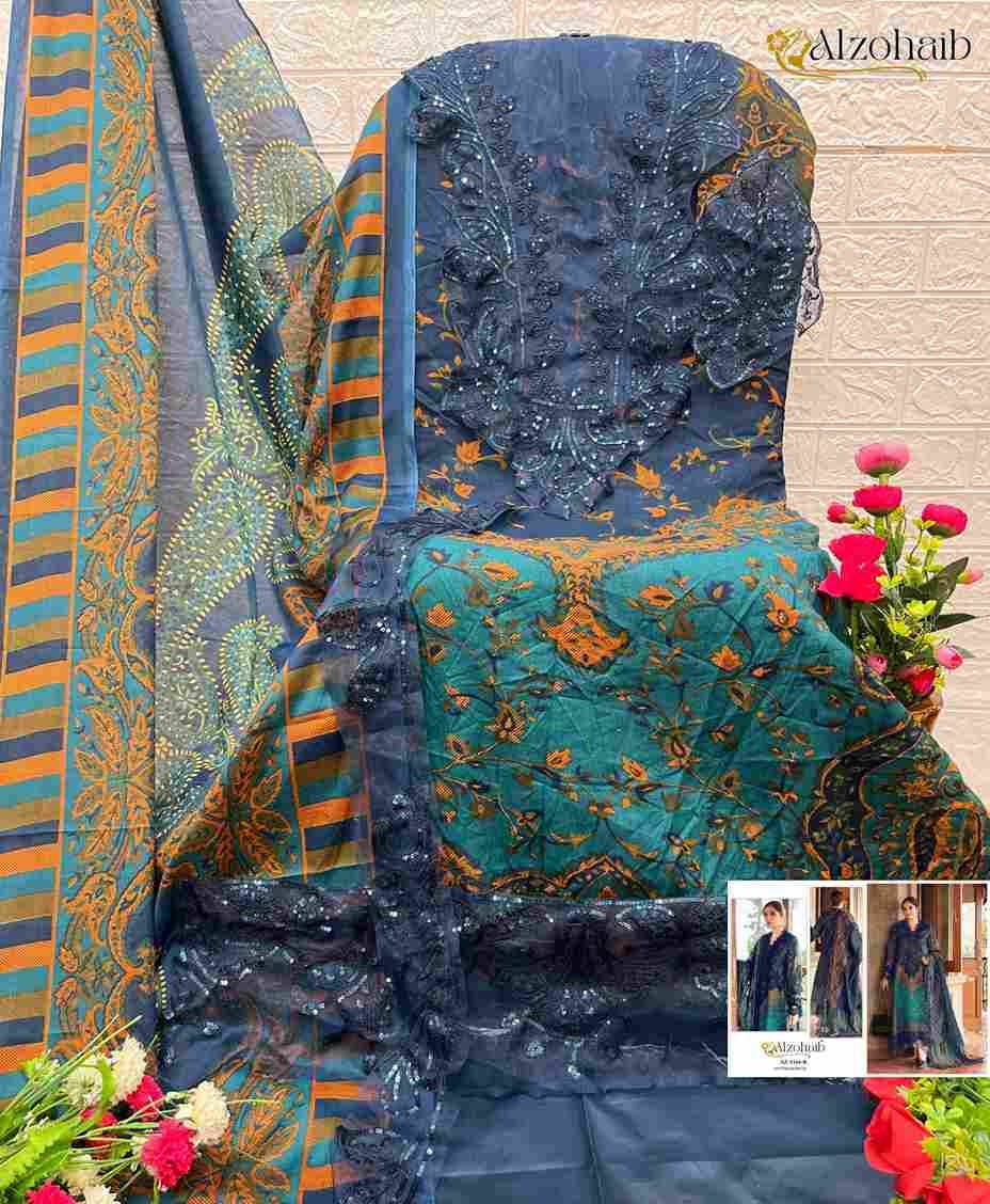 Alzohaib 1144 Colours By Alzohaib 1144-A To 1144-B Series Beautiful Pakistani Suits Stylish Fancy Colorful Party Wear & Occasional Wear Pure Cotton Print Dresses At Wholesale Price