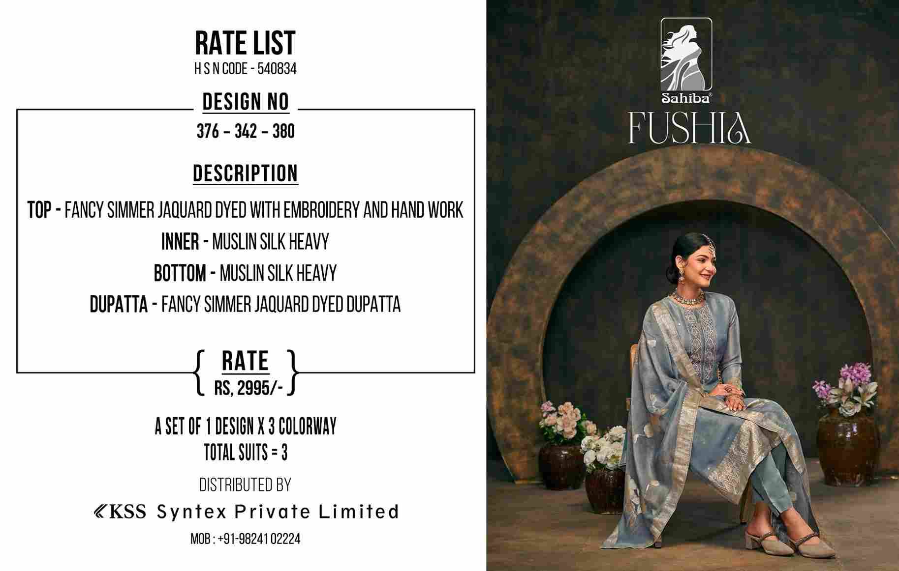 Fushia By Sahiba Fabrics Beautiful Festive Suits Colorful Stylish Fancy Casual Wear & Ethnic Wear Simmer Jacquard Dresses At Wholesale Price
