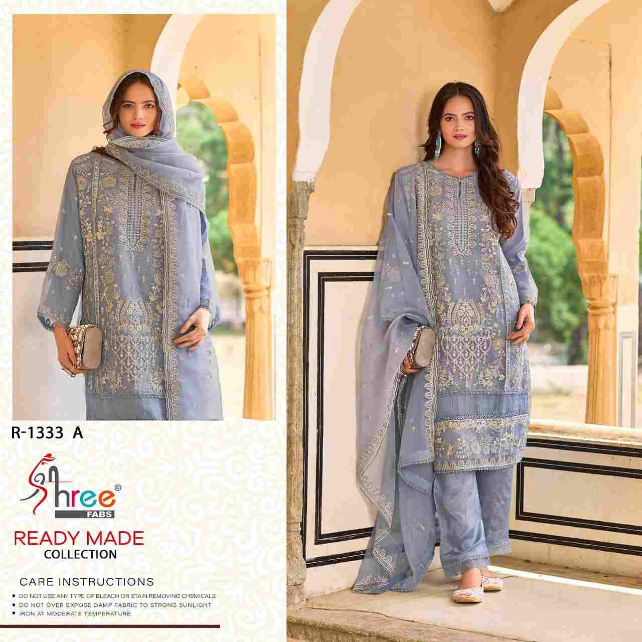 Shree Fabs Hit Design R-1333 Colours By Shree Fabs R-1333-A To R-1333-D Series Beautiful Pakistani Suits Stylish Fancy Colorful Party Wear & Occasional Wear Pure Organza Embroidered Dresses At Wholesale Price