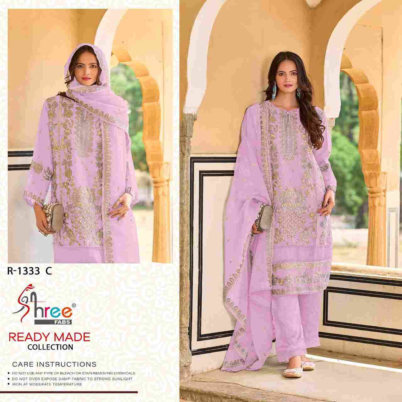 Shree Fabs Hit Design R-1333 Colours By Shree Fabs R-1333-A To R-1333-D Series Beautiful Pakistani Suits Stylish Fancy Colorful Party Wear & Occasional Wear Pure Organza Embroidered Dresses At Wholesale Price