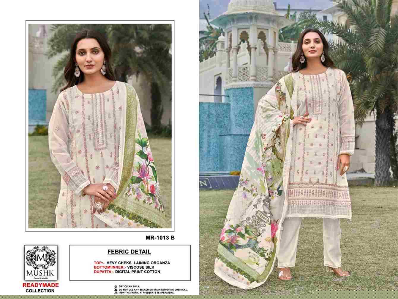 Mushq Hit Design R-1013 Colours By Mushq R-1013-A To R-1013-D Series Beautiful Winter Collection Pakistani Suits Stylish Fancy Colorful Casual Wear & Ethnic Wear Pure Organza Embroidery Dresses At Wholesale Price