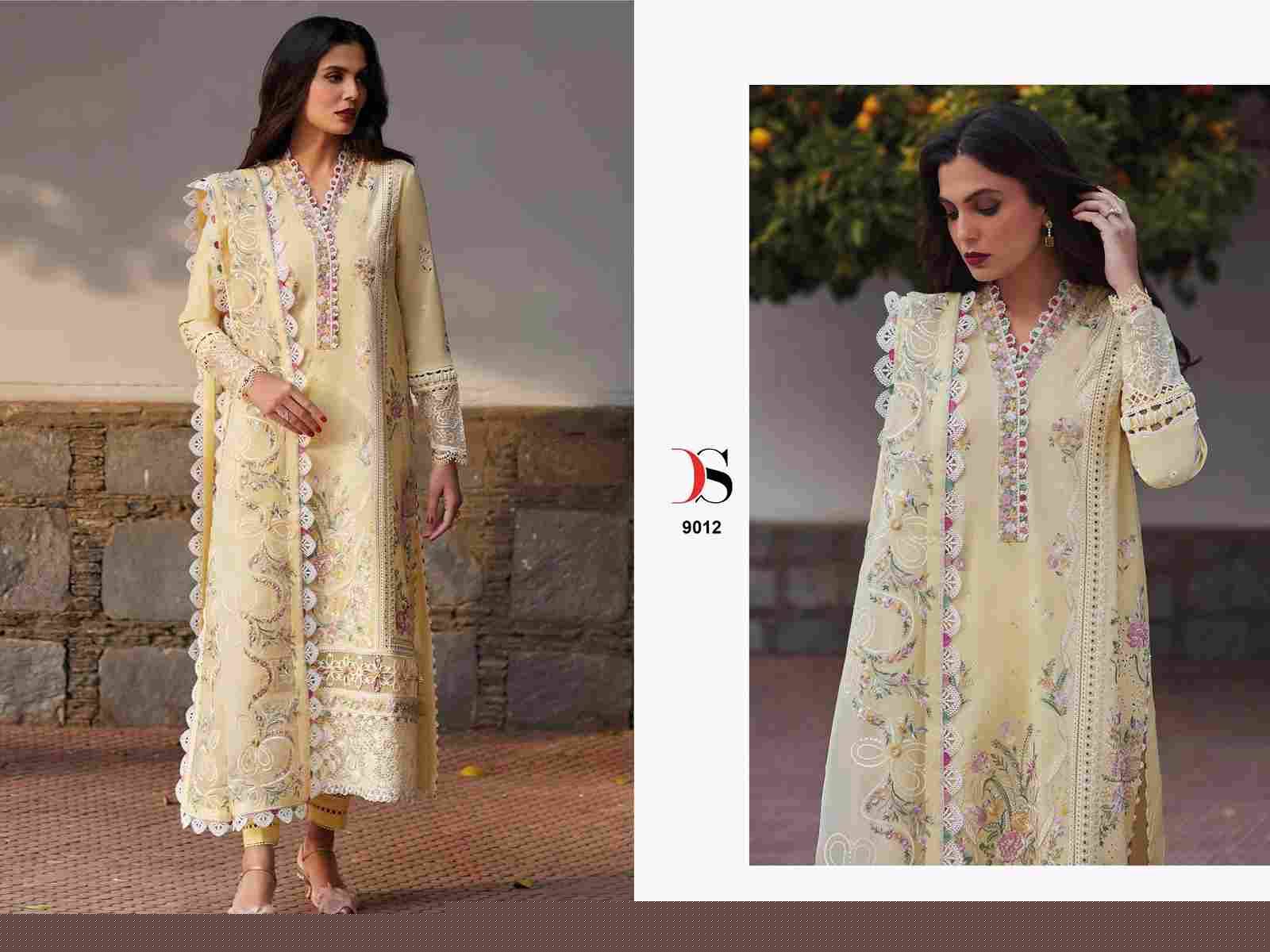 Elan Lawn-25 By Deepsy Suits 9011 To 9016 Series Designer Pakistani Suits Beautiful Stylish Fancy Colorful Party Wear & Occasional Wear Pure Cotton Embroidered Dresses At Wholesale Price