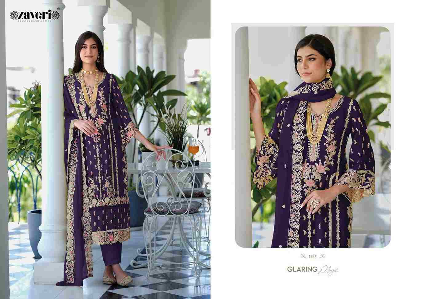 Aanaya Color Edition By Zaveri 1592 To 1595 Series Designer Festive Suits Collection Beautiful Stylish Fancy Colorful Party Wear & Occasional Wear Soft Organza Dresses At Wholesale Price