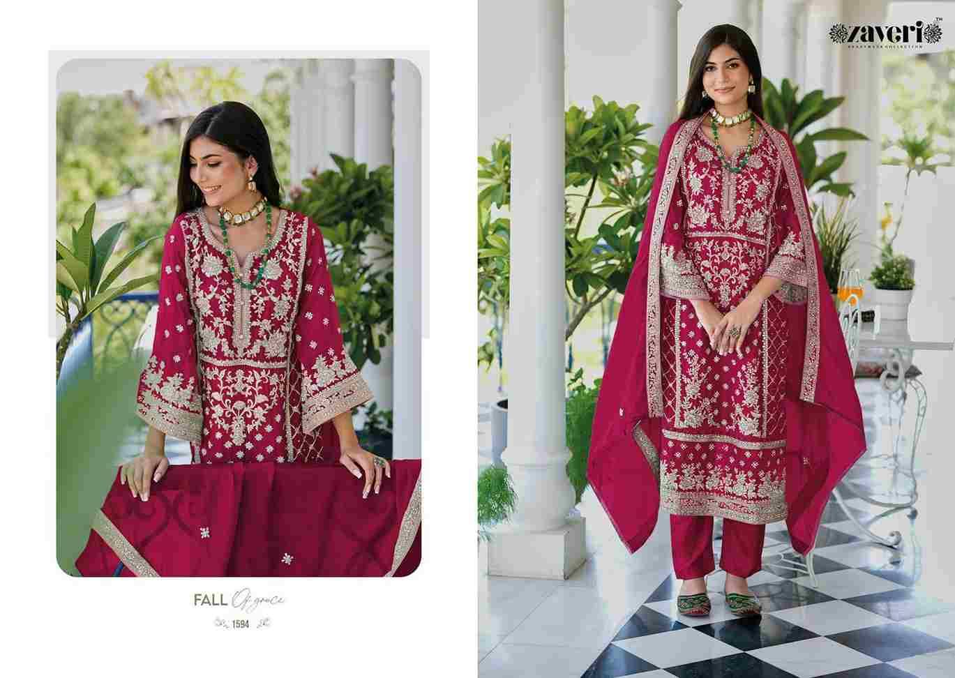 Aanaya Color Edition By Zaveri 1592 To 1595 Series Designer Festive Suits Collection Beautiful Stylish Fancy Colorful Party Wear & Occasional Wear Soft Organza Dresses At Wholesale Price