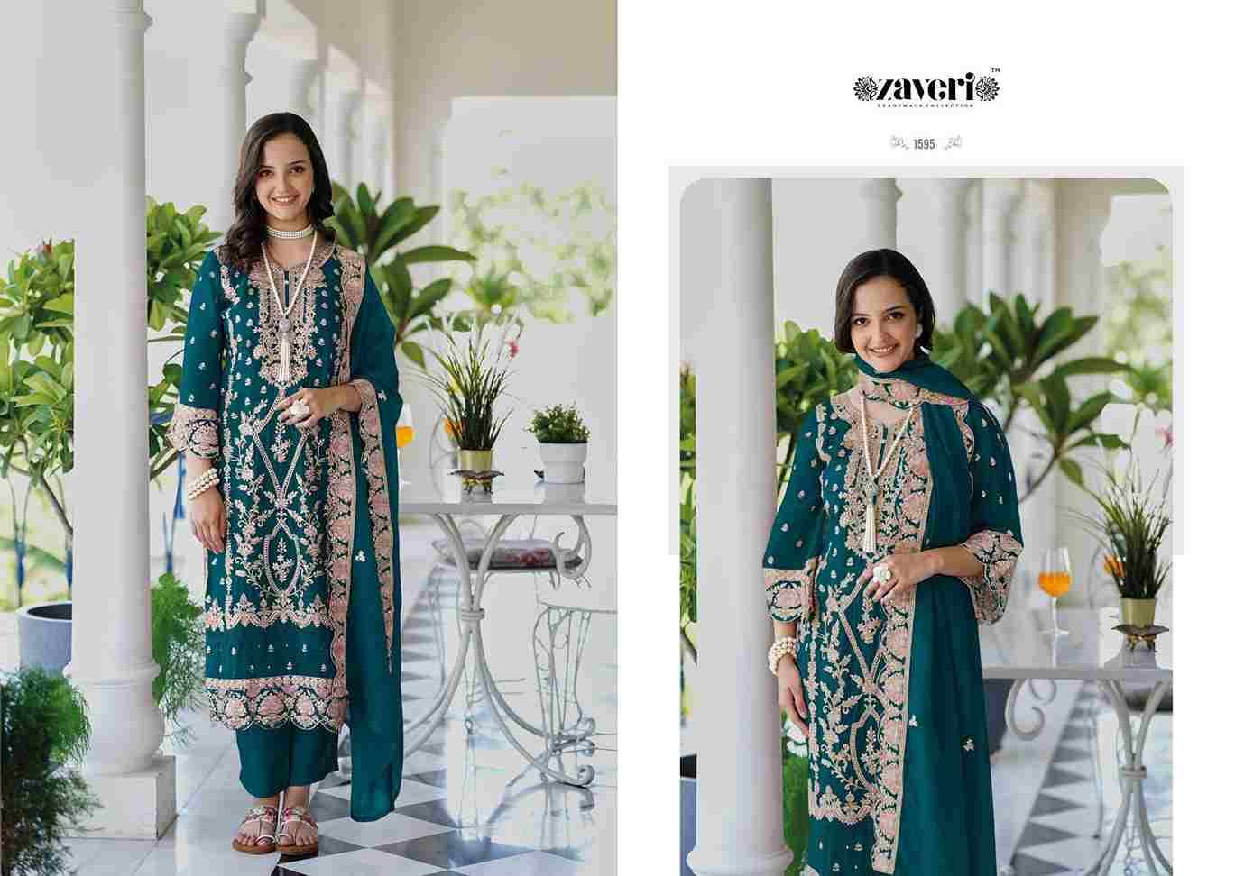 Aanaya Color Edition By Zaveri 1592 To 1595 Series Designer Festive Suits Collection Beautiful Stylish Fancy Colorful Party Wear & Occasional Wear Soft Organza Dresses At Wholesale Price