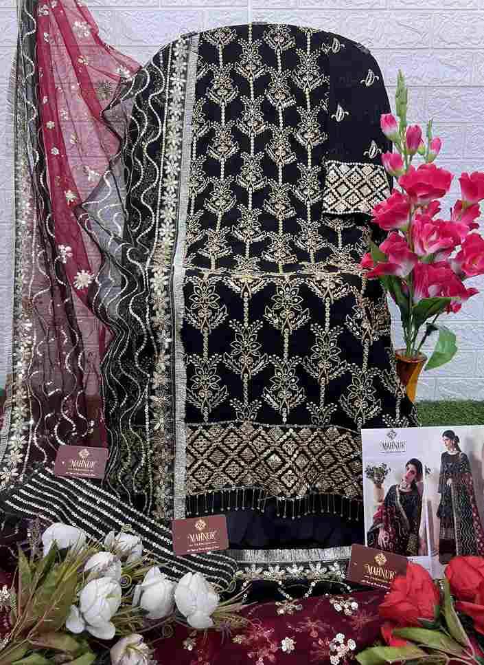 Mahnur Hit Design M-907 By Mahnur Fashion Designer Pakistani Suits Beautiful Fancy Stylish Colorful Party Wear & Occasional Wear Georgette Embroidery Dresses At Wholesale Price