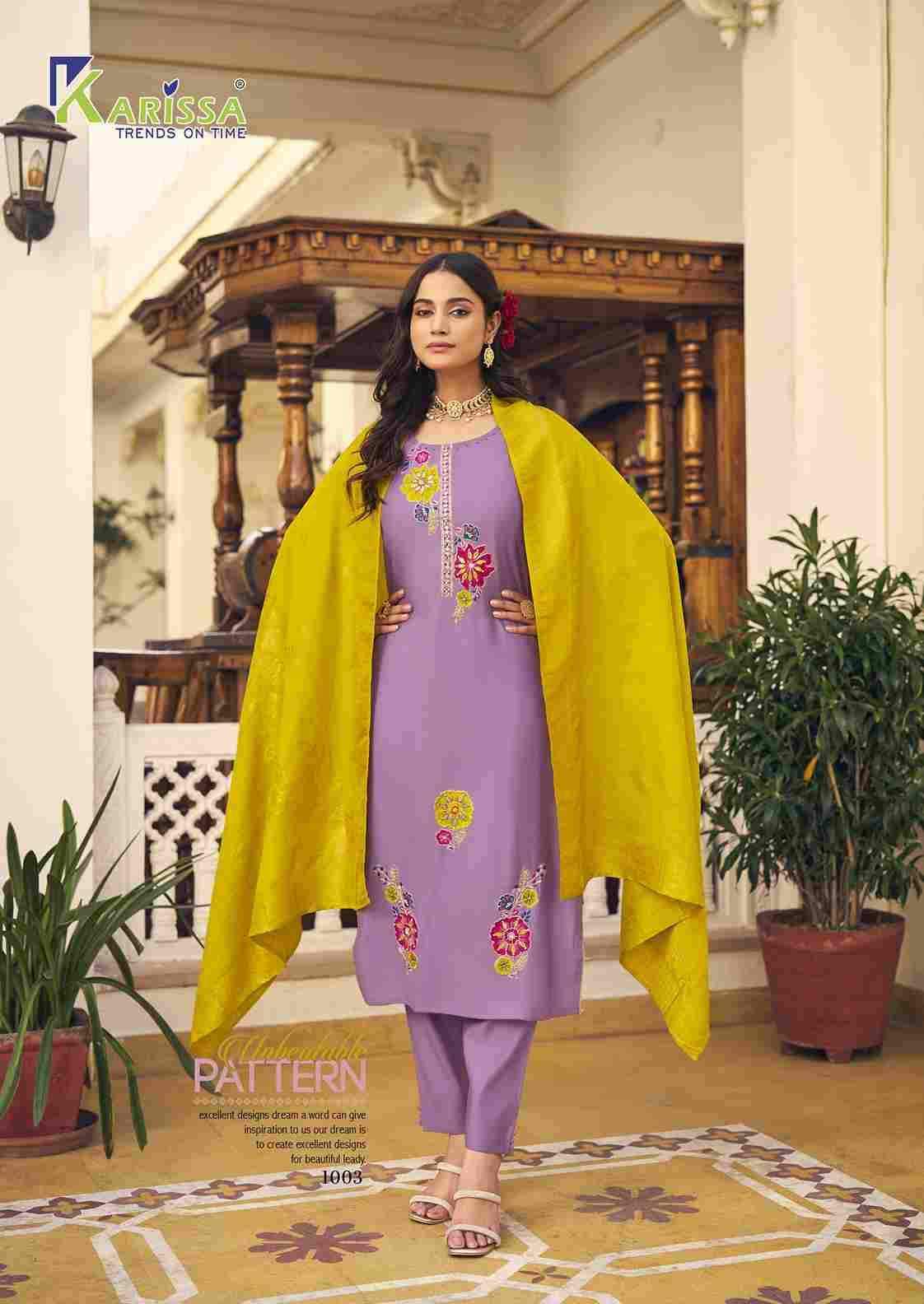 Inaya By Karissa 1001 To 1004 Series Beautiful Festive Suits Colorful Stylish Fancy Casual Wear & Ethnic Wear Viscose With Work Dresses At Wholesale Price