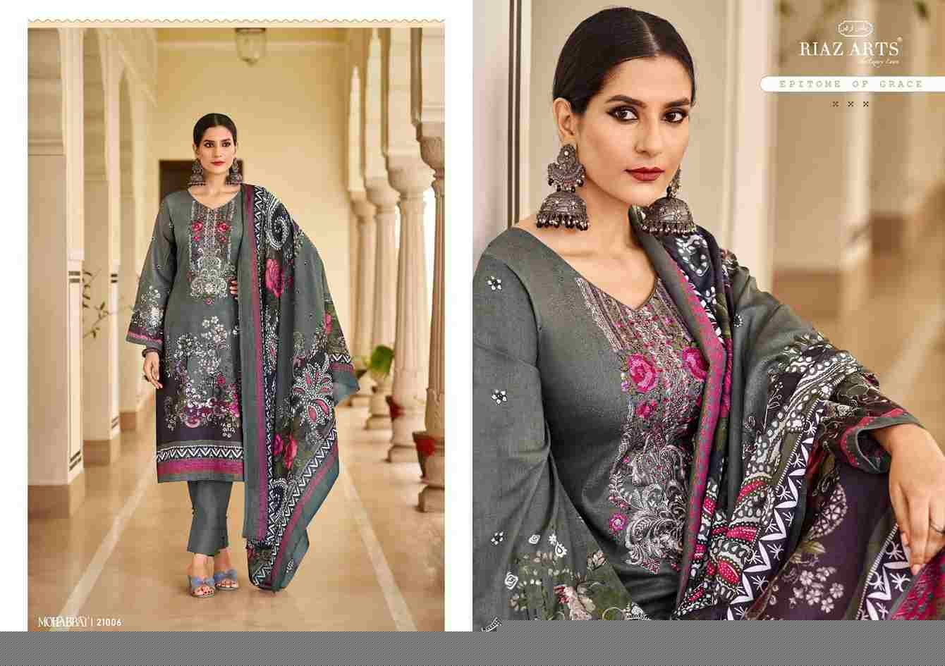 Mohabbat By Riaz Arts 21001 To 21008 Series Beautiful Festive Suits Stylish Fancy Colorful Casual Wear & Ethnic Wear Pure Lawn Cambric Print Dresses At Wholesale Price