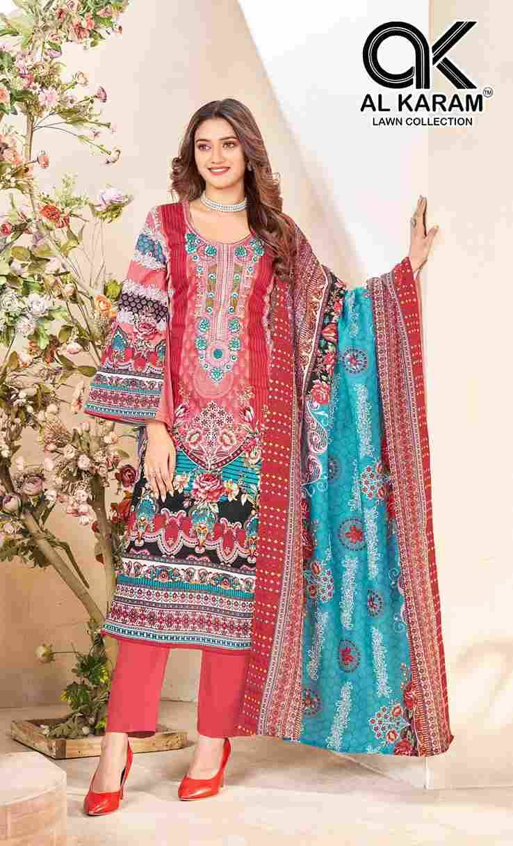 Nisa By Al Karam Lawn Collection 1001 To 1006 Series Beautiful Pakistani Suits Stylish Fancy Colorful Casual Wear & Ethnic Wear Pure Cotton Print Dresses At Wholesale Price