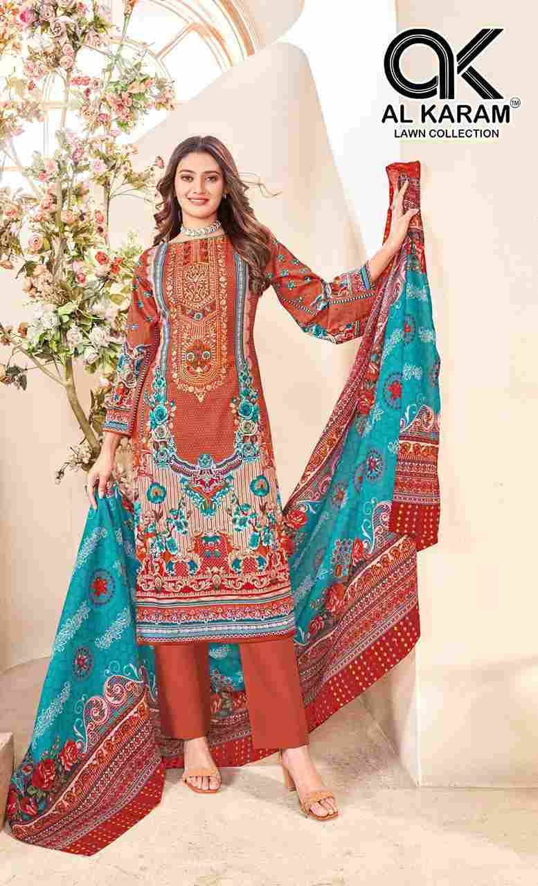 Nisa By Al Karam Lawn Collection 1001 To 1006 Series Beautiful Pakistani Suits Stylish Fancy Colorful Casual Wear & Ethnic Wear Pure Cotton Print Dresses At Wholesale Price