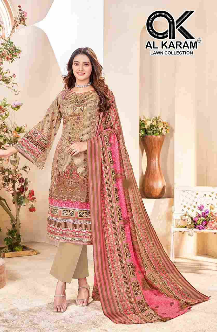 Nisa By Al Karam Lawn Collection 1001 To 1006 Series Beautiful Pakistani Suits Stylish Fancy Colorful Casual Wear & Ethnic Wear Pure Cotton Print Dresses At Wholesale Price