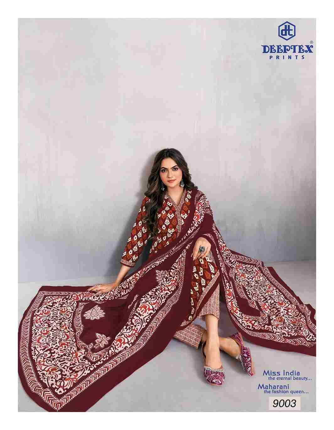 Miss India Vol-90 By Deeptex Prints 9001 To 9016 Series Beautiful Festive Suits Stylish Fancy Colorful Casual Wear & Ethnic Wear Cotton Print Dresses At Wholesale Price