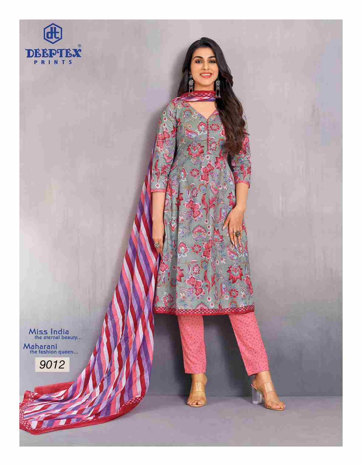 Miss India Vol-90 By Deeptex Prints 9001 To 9016 Series Beautiful Festive Suits Stylish Fancy Colorful Casual Wear & Ethnic Wear Cotton Print Dresses At Wholesale Price