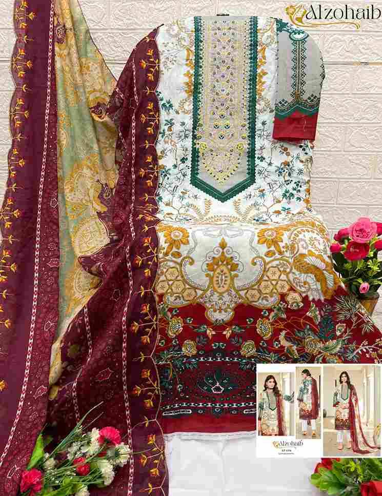 Alzohaib 1155 Series By Alzohaib 1155 To 1157 Series Beautiful Pakistani Suits Stylish Fancy Colorful Party Wear & Occasional Wear Pure Cotton Print Dresses At Wholesale Price