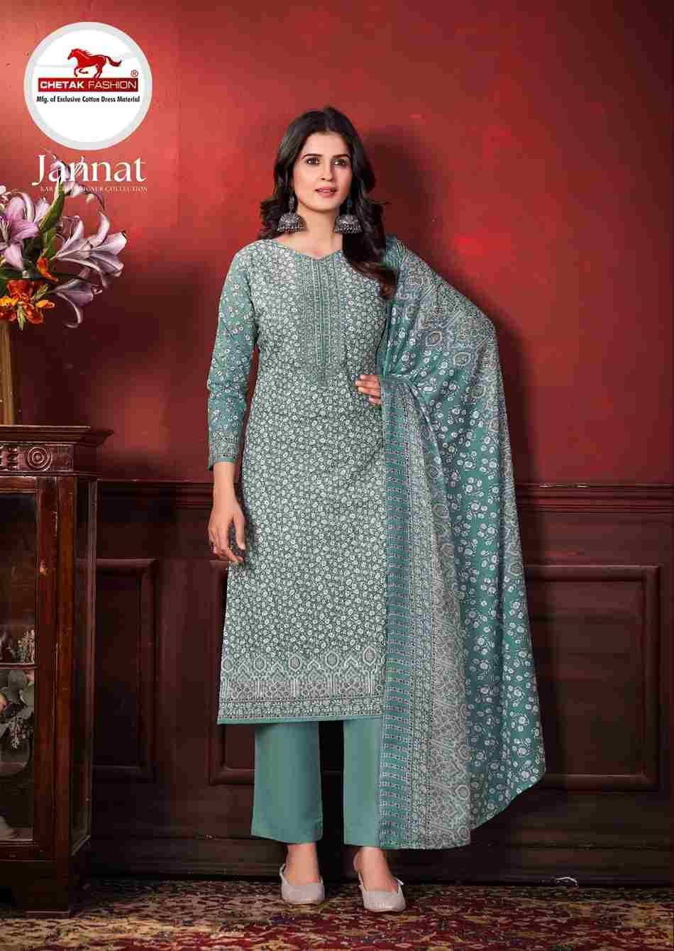 Jannat By Chetak Fashion 1001 To 1010 Series Beautiful Festive Suits Colorful Stylish Fancy Casual Wear & Ethnic Wear Jam Cotton Print Dresses At Wholesale Price