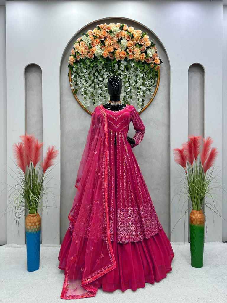 6453 By Fashid Wholesale 01 To 04 Series Kd Beautiful Festive Suits Colorful Stylish Fancy Casual Wear & Ethnic Wear Faux Georgette Dresses At Wholesale Price