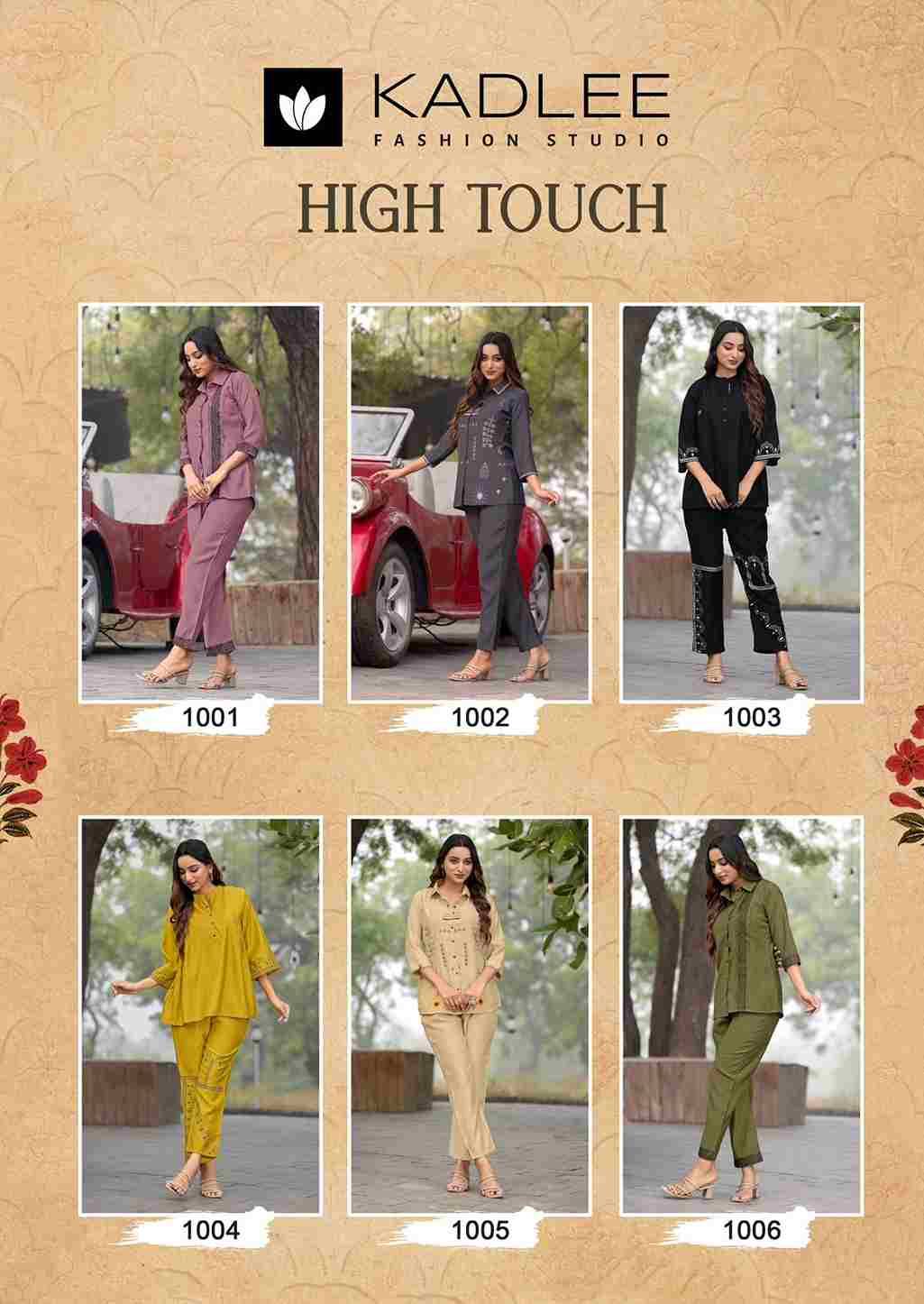 High Touch By Kadlee 1001 To 1006 Series Designer Stylish Fancy Colorful Beautiful Party Wear & Ethnic Wear Collection Viscose Print Tops With Bottom At Wholesale Price