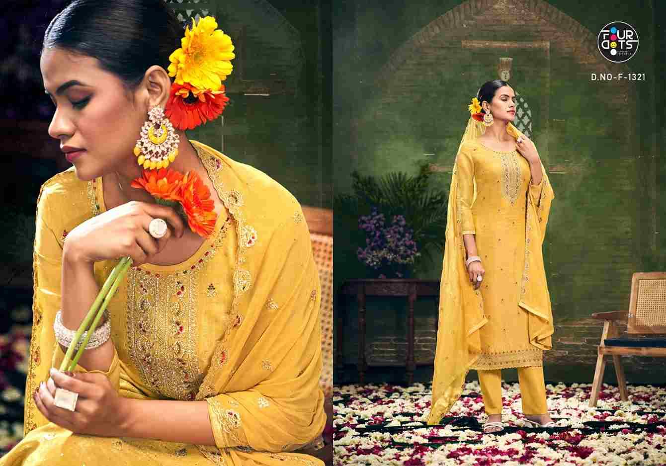 Chhaava By Four Dots 1321 To 1324 Series Beautiful Festive Suits Colorful Stylish Fancy Casual Wear & Ethnic Wear Silk Dresses At Wholesale Price